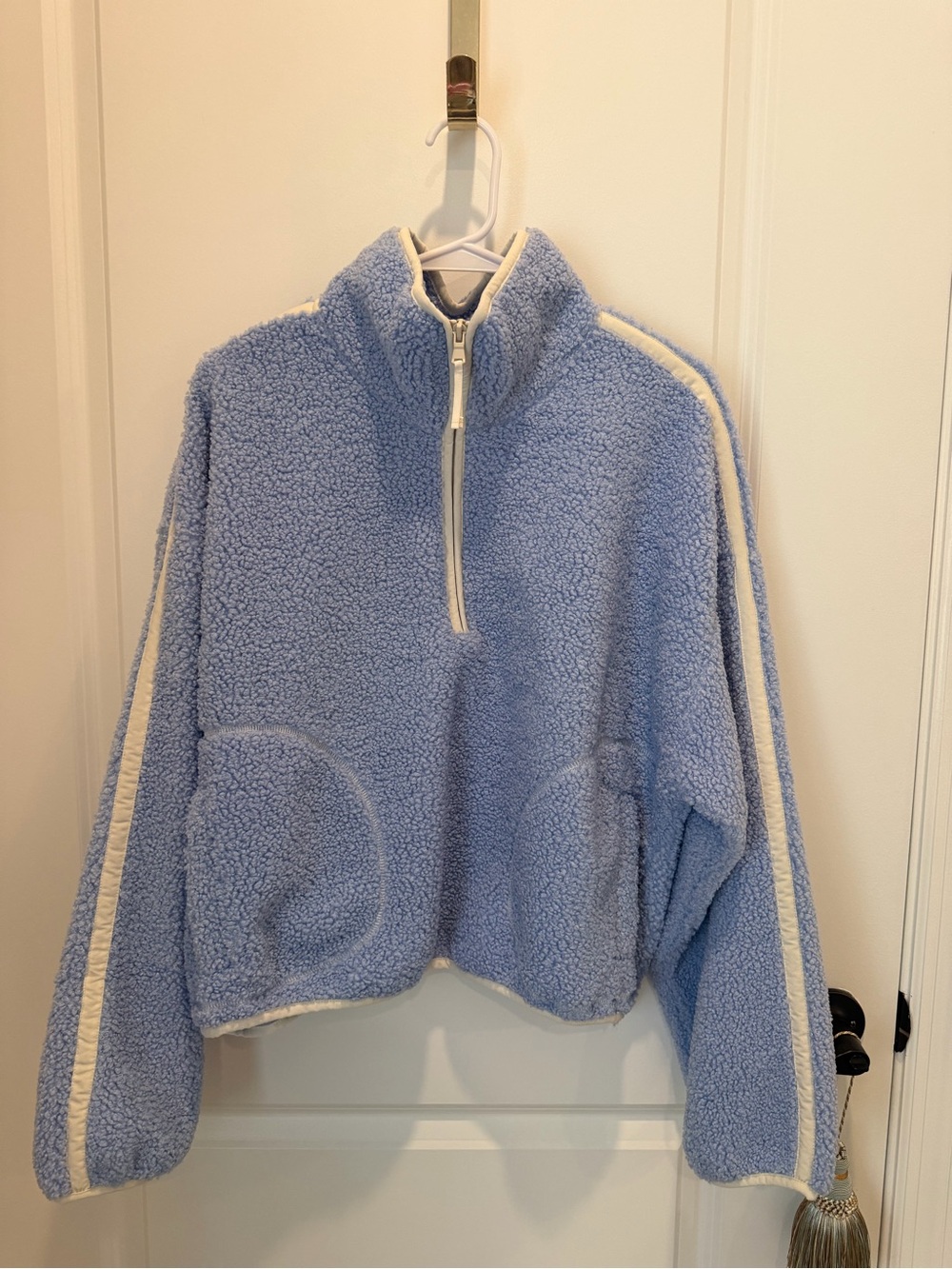 Old Navy • Light Blue Sherpa Half-Zip Pullover • NWOT